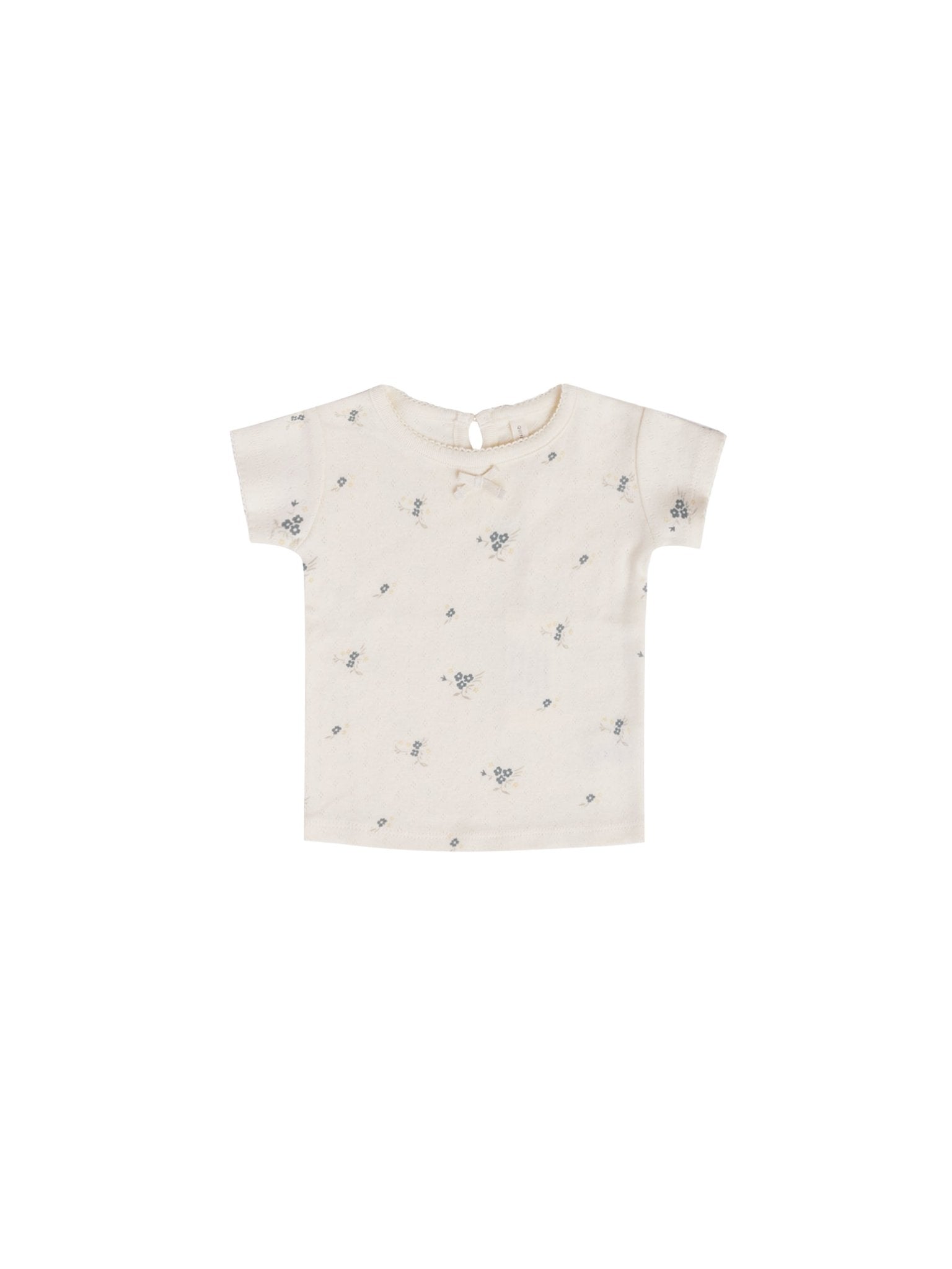POINTELLE TEE | DITSY OCEAN - LAST 0/3M & 3/6M