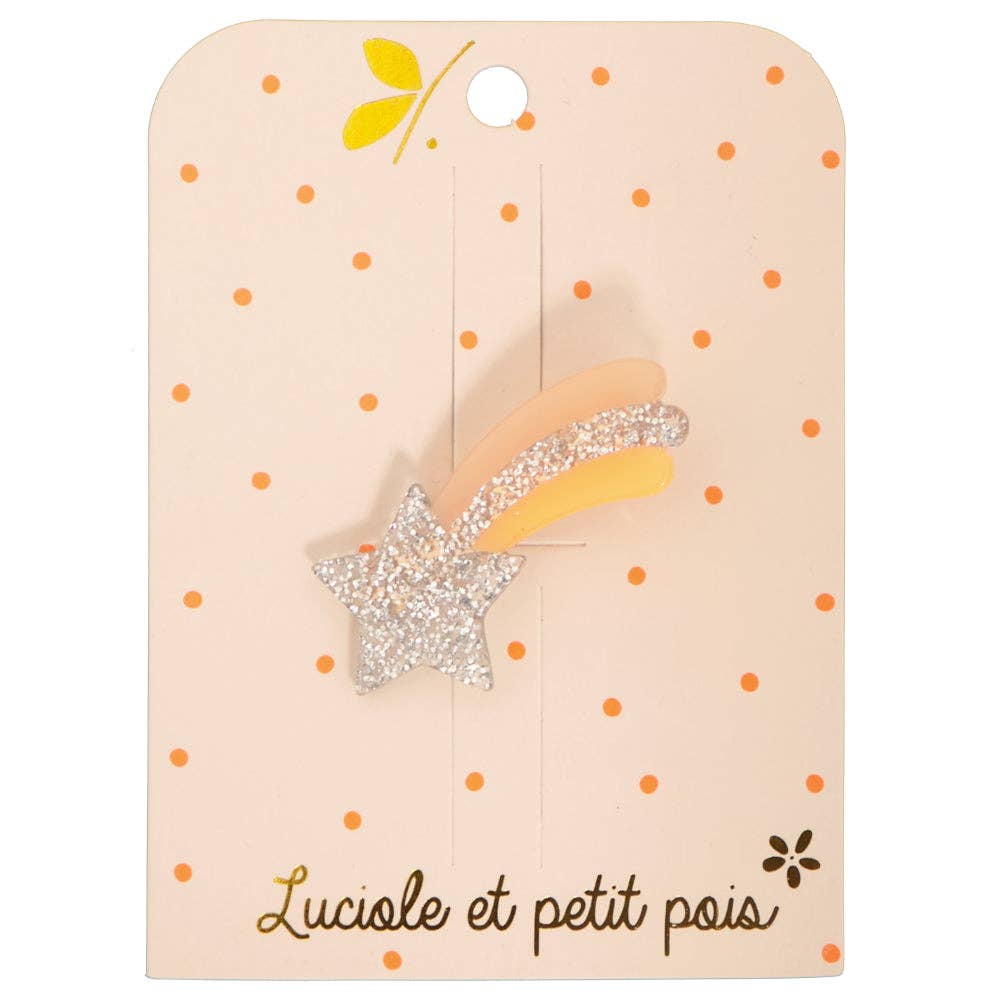 Shooting Star Clip - Nacre & Glitter