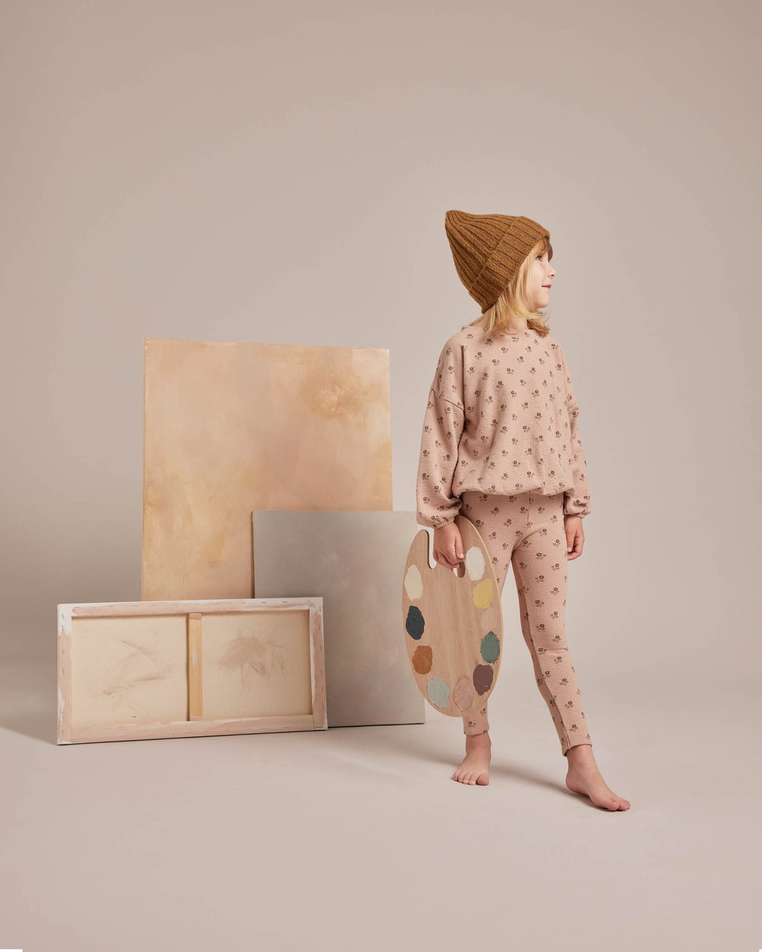 Spongey Knit Legging || English Rose - LAST ONE 0/3M