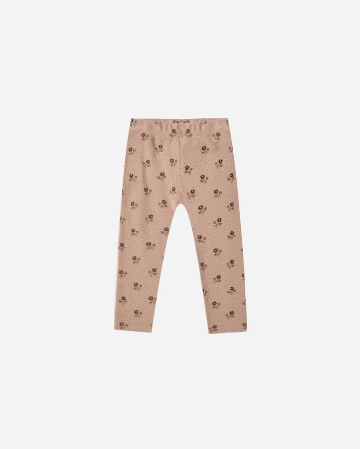 Spongey Knit Legging || English Rose - LAST ONE 0/3M