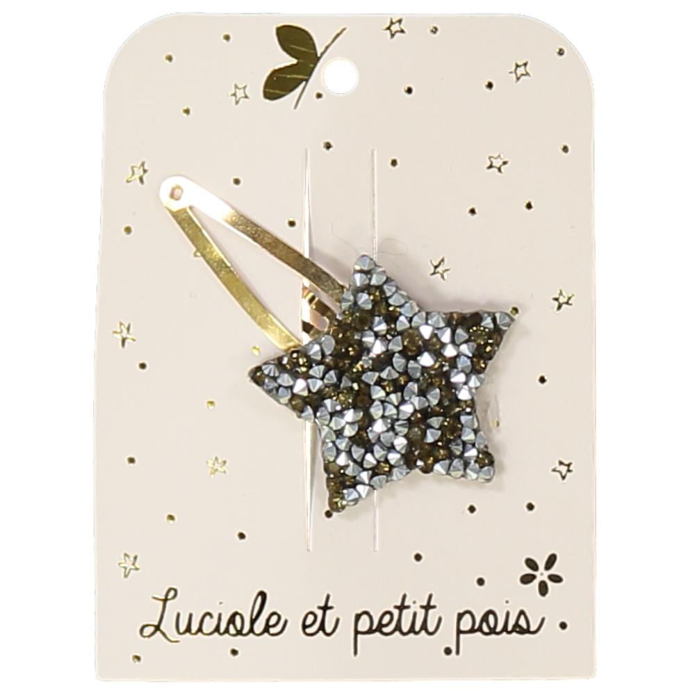 Star Hair Clip - Bronze Rhinestones