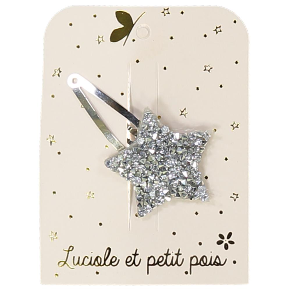 Star Hair Clip - Silver Rhinestones