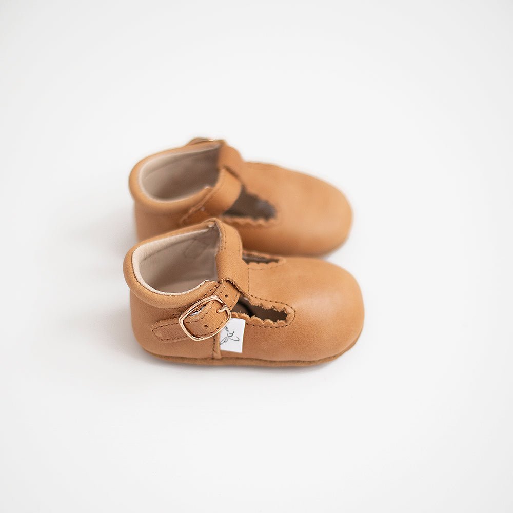 T - Bar Shoe | Sand Premium Leather Desert