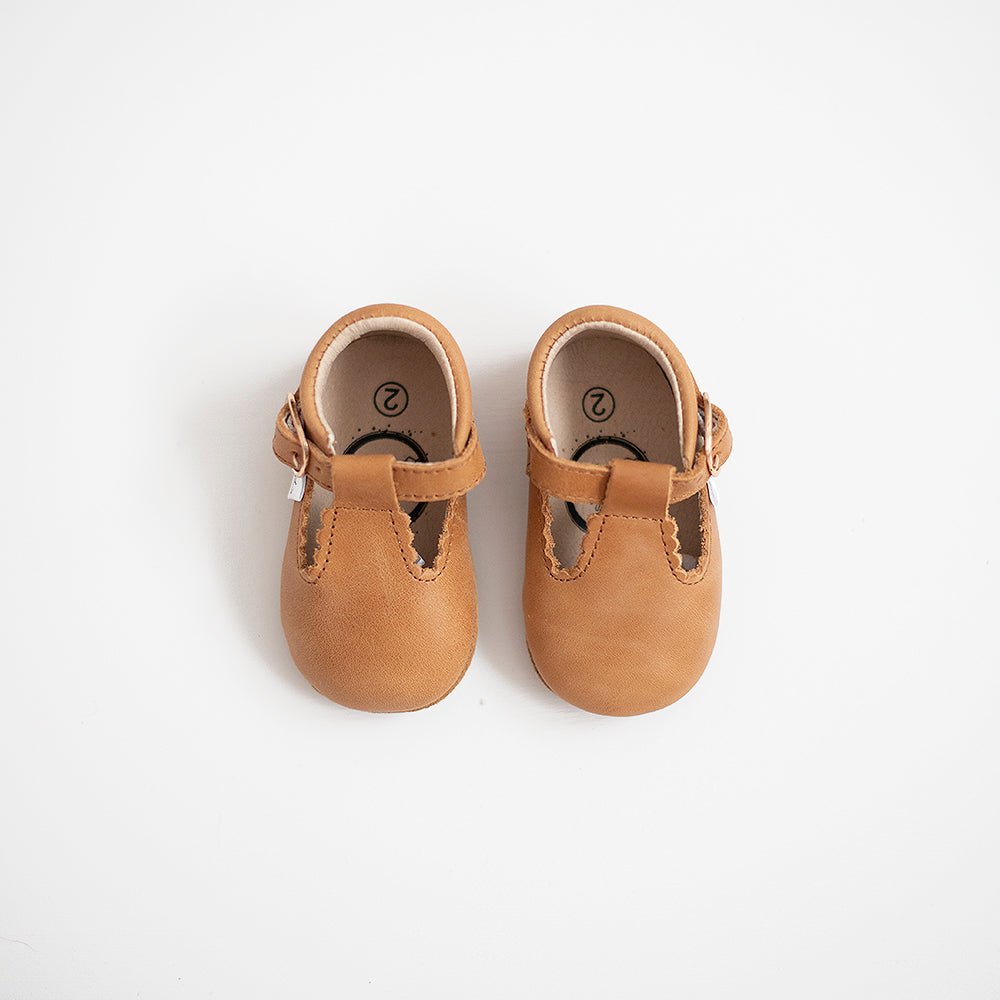 T - Bar Shoe | Sand Premium Leather Desert