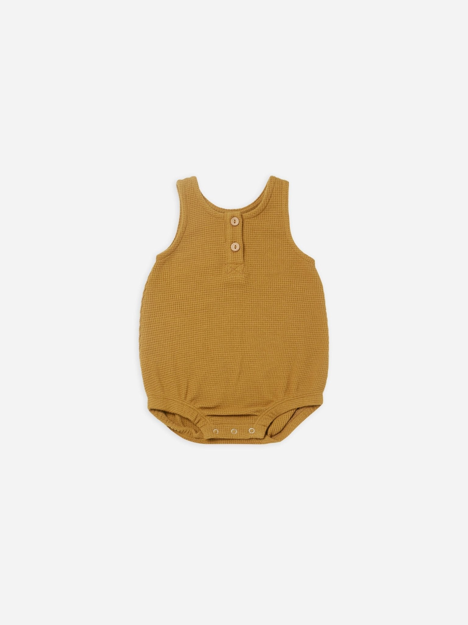 WAFFLE SLEEVELESS BUBBLE | OCRE